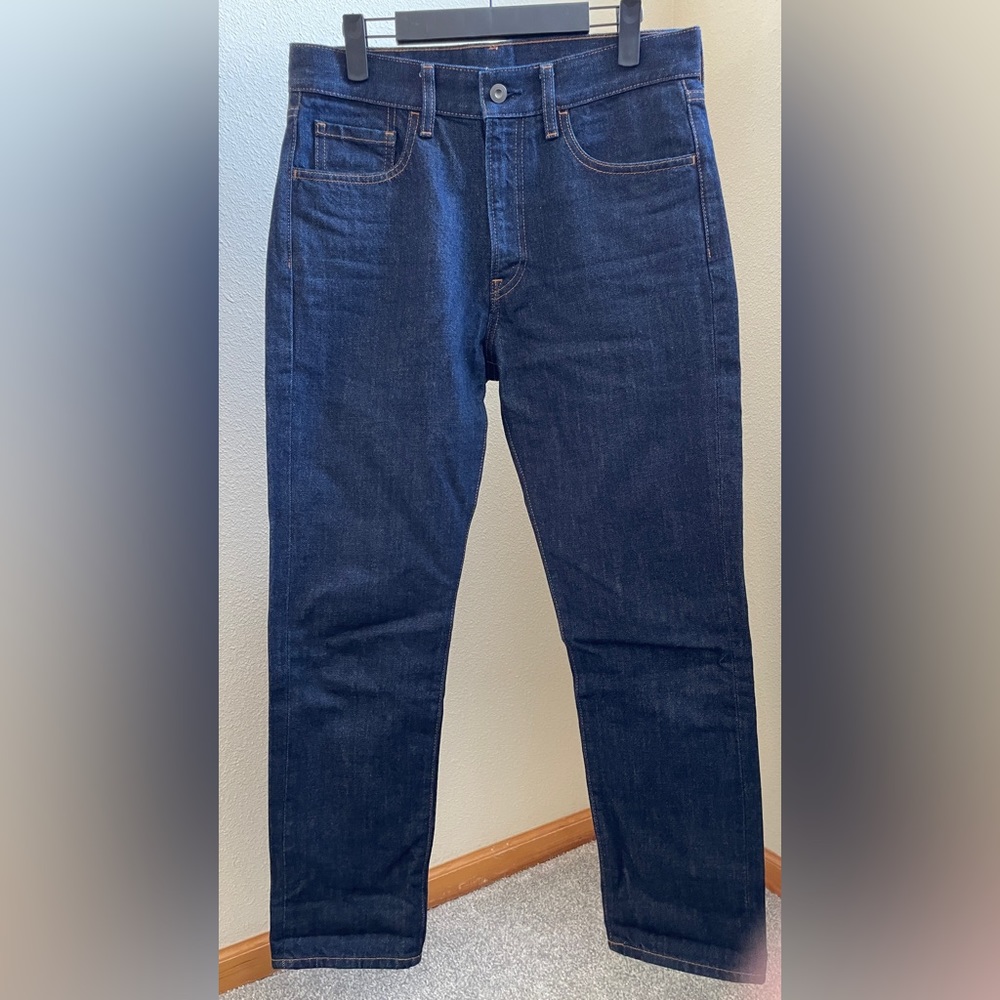 Muji LABO Unisex Japanese Denim Tapered Pants 27inch